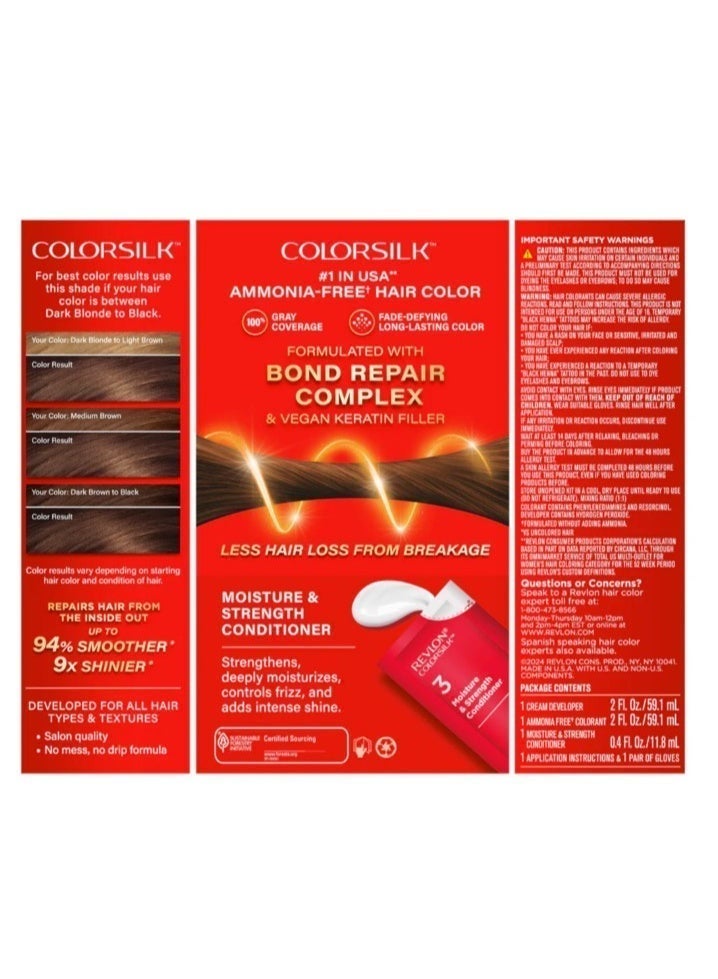 Revlon Colorsilk Haircolor #30 Dark Brown (Hair Colour) - Image 5